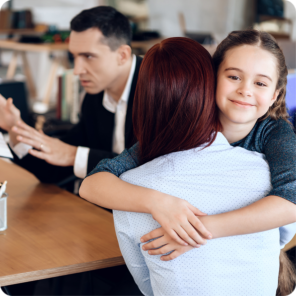 Family lawyer assisting with making or defending a child support claim.